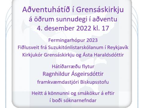 Aðventuhátíð Grensássafnaðar 2022